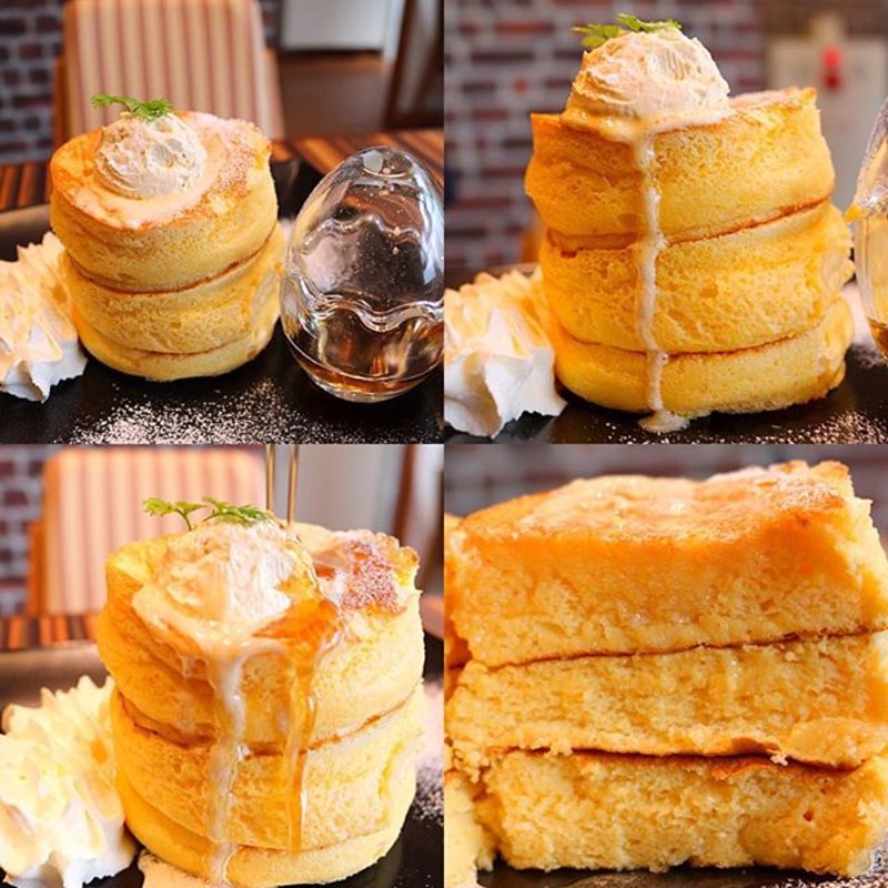 日の出たまごのプレミアムパンケーキ(Cafe brunch TAMAGOYA)