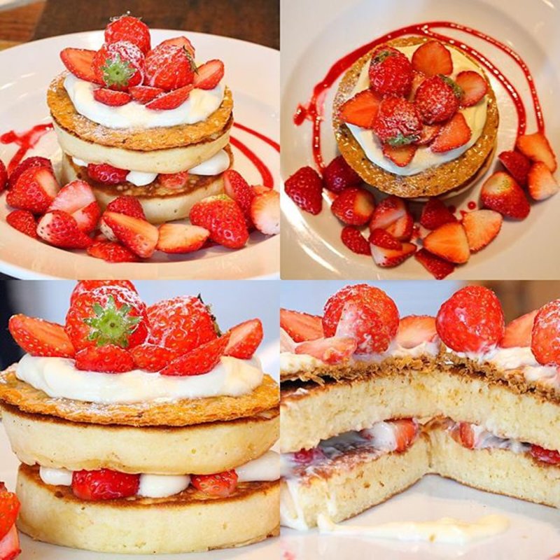 モアストロベリーハニーパンケーキ(J.S. PANCAKE CAFE 中野セントラルパーク店)