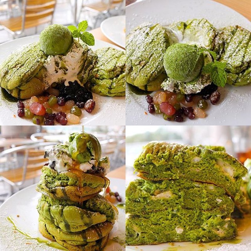 抹茶と大納言のパンケーキ(湘南パンケーキ 横浜みなとみらい店)