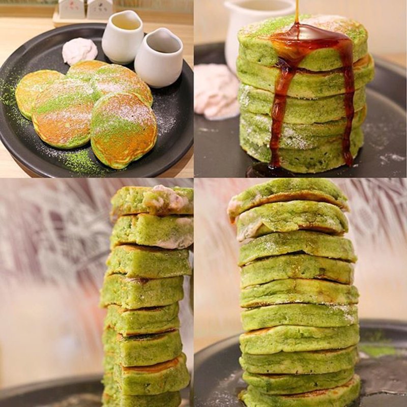 抹茶のミニパンケーキ柚子れもんと黒蜜添え(こなな ルミネ池袋店)