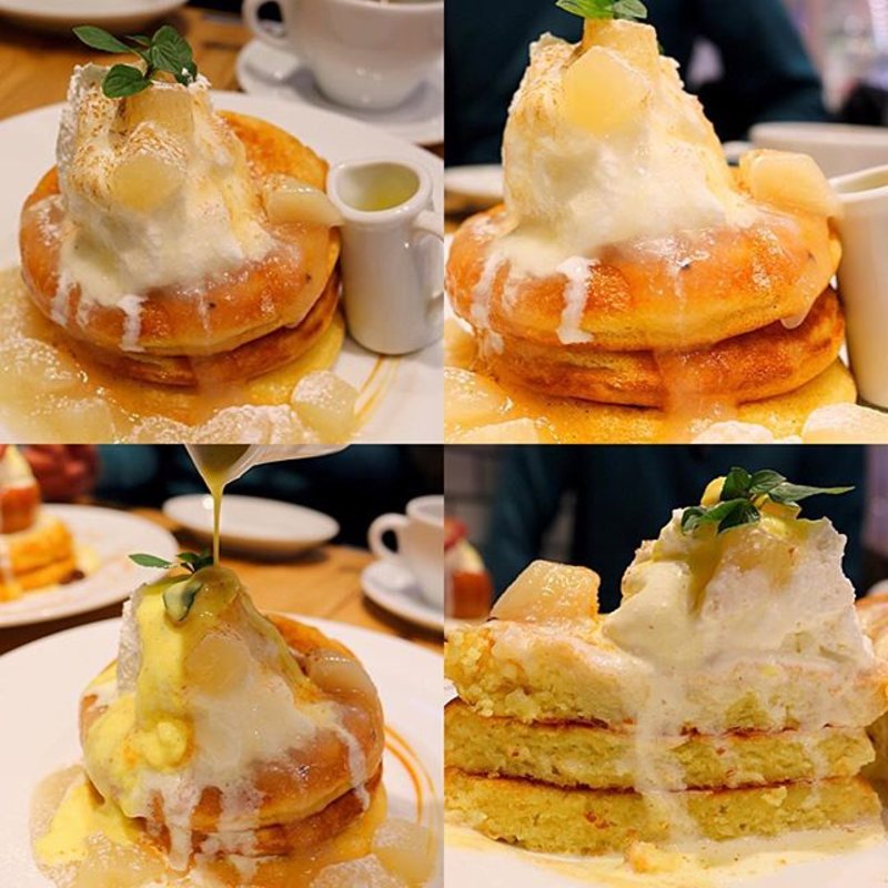 洋梨のパンケーキ(カフェ＆ブックス ビブリオテーク 東京・有楽町（café & books bibliothèque Tokyo Yurakucho）)
