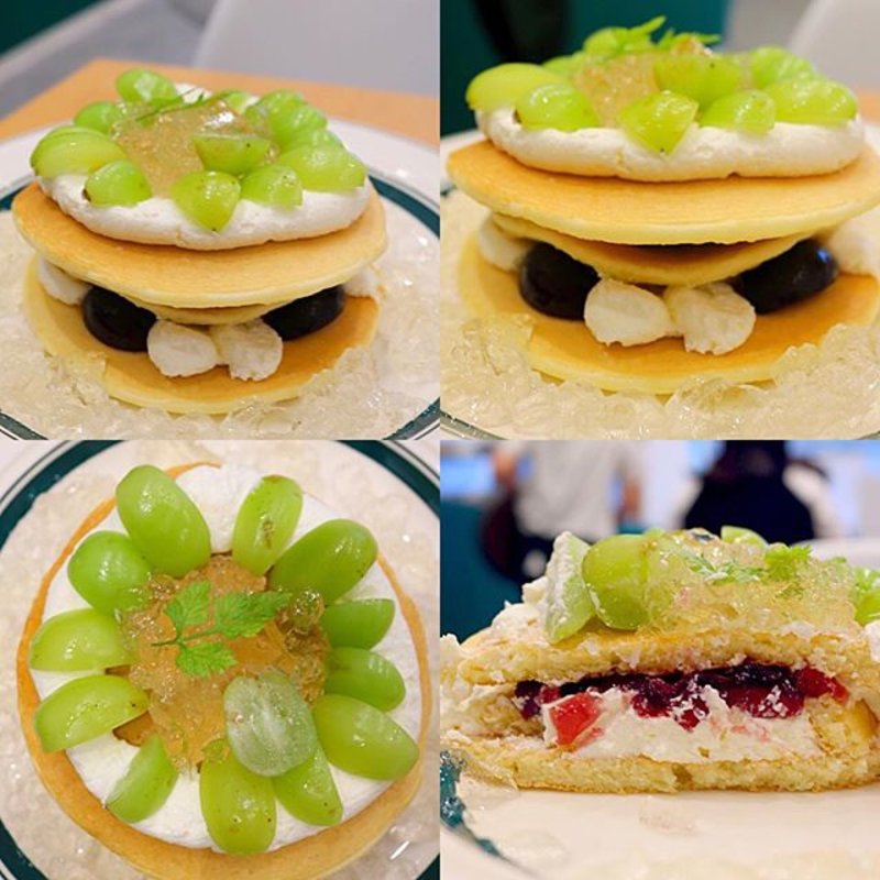 マスカットとぶどうのジュエリーパンケーキ(gram イオンレイクタウンmori店)