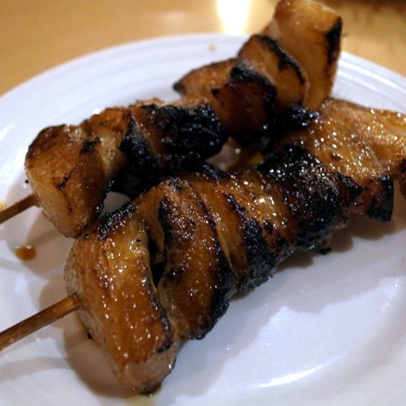 ゆでアブラ(もつ焼き 三朝)