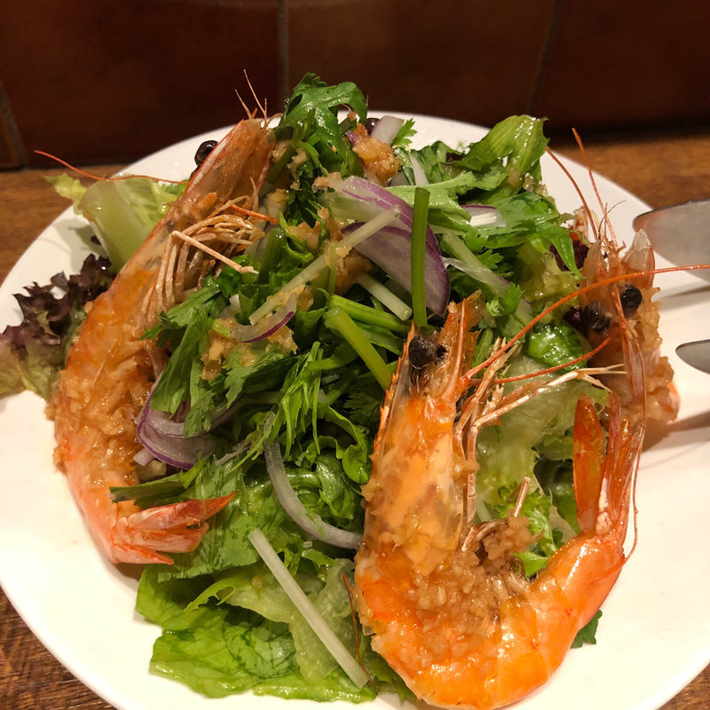 天使の海老と香菜のエスニックサラダ(シュリンプガーデン)
