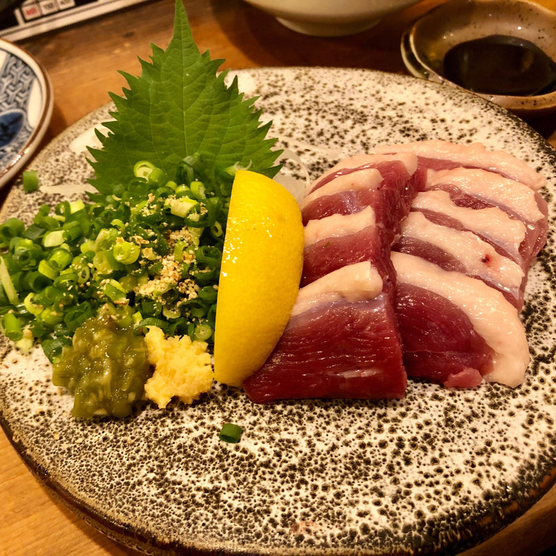 河内鴨ロース(刺)(備長炭やきとり 坂上家)