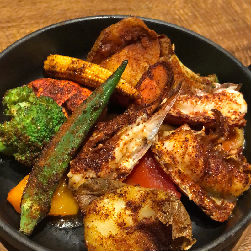 オマール海老のスパイス焼き(シュリンプガーデン)