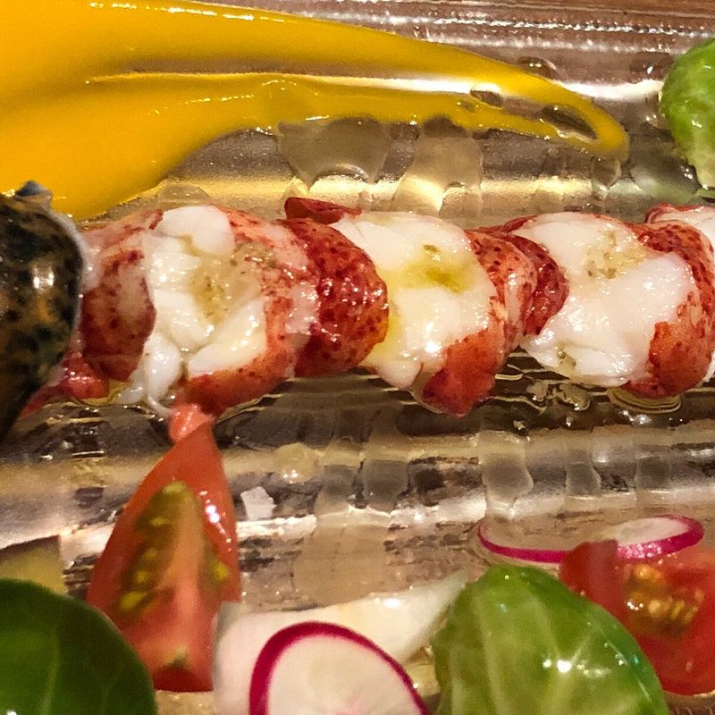 オマール海老のカルパッチョ(シュリンプガーデン)