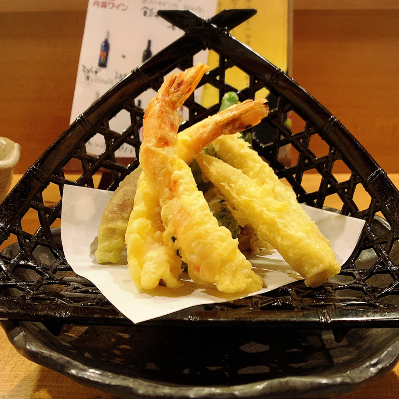 夏野菜とエビの天ぷら盛合せ(ここら屋 東京桜丘)