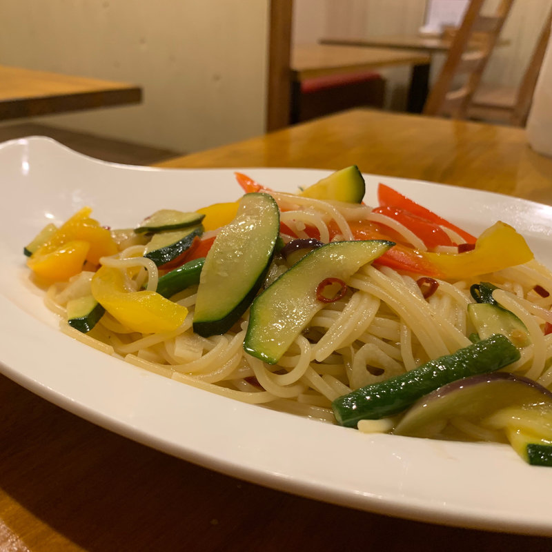 夏野菜のペペロンチーノ(オステリア新小岩)