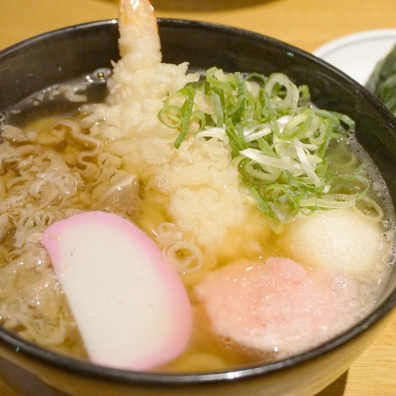 肉・海老天のパワフル福来たるうどん(ウエスト うどん屋大橋店)