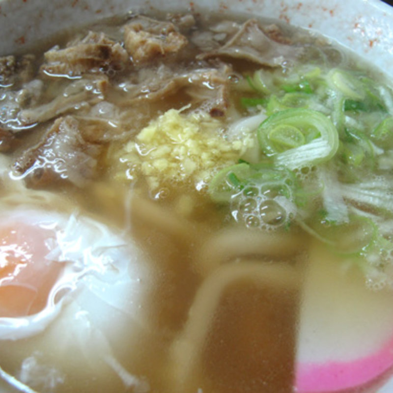 月見かすうどん(かずのかすうどん)