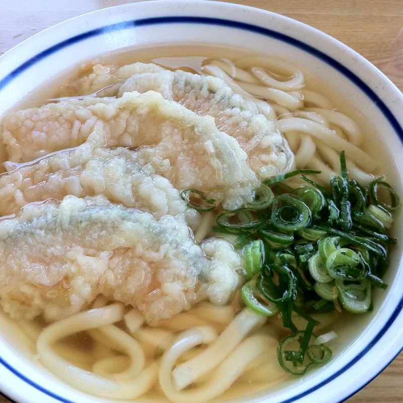 かぼちゃ天うどん(手延うどん 黒田藩)