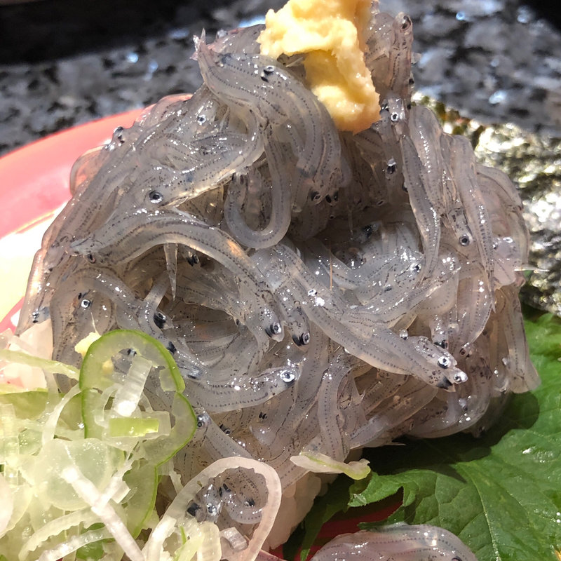 生しらす 富士山盛り(回転寿司酒場 銀座沼津港)