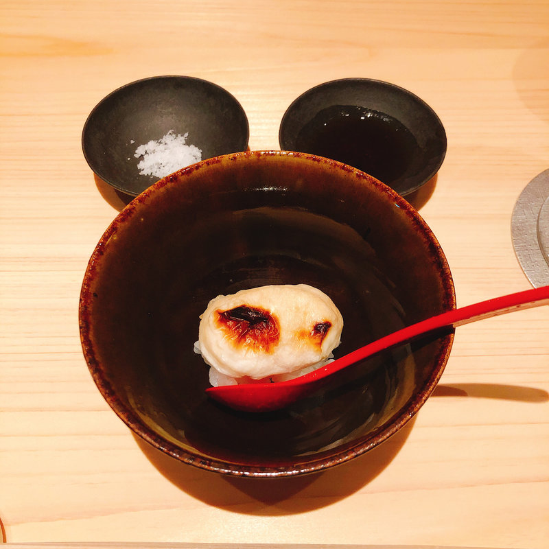 焼き白子(鮨 利崎)