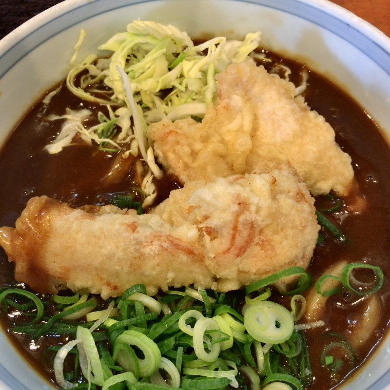 かしわ天カレーうどん(花は咲く 新中野本店)
