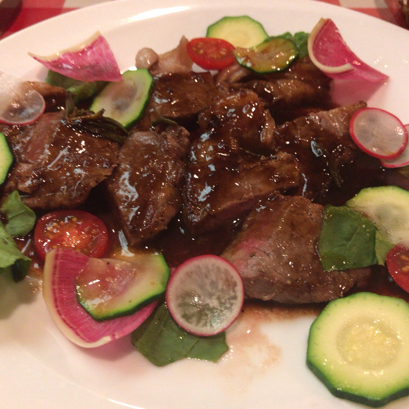 国産牛鉄板のステーキ(バルサミコソース)(チロル 仙台店 )