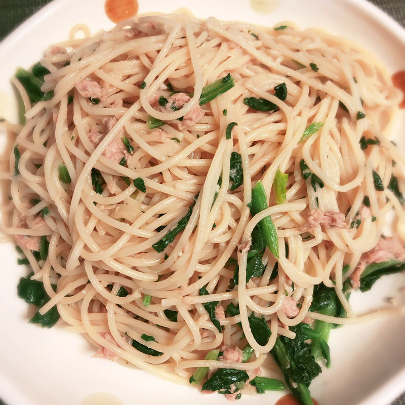 ツナとほうれん草のパスタ(すえ☆pi亭)