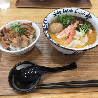 海老潮ラーメン丼セット(らーめん 砦 堺店)