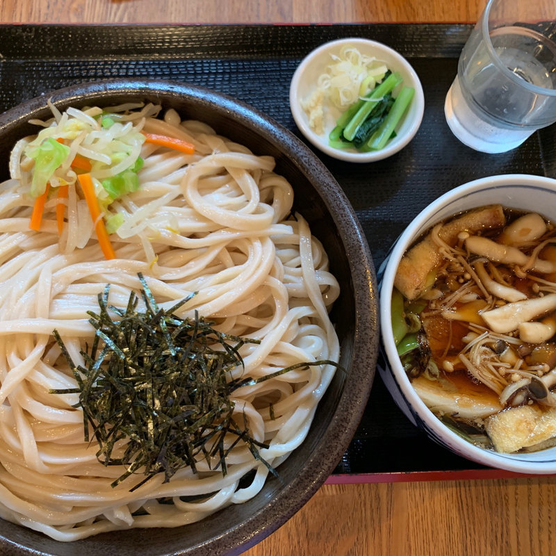 肉きのこ汁つけうどん（特盛+1玉）(本格手打ちうどん 笑乃讃)