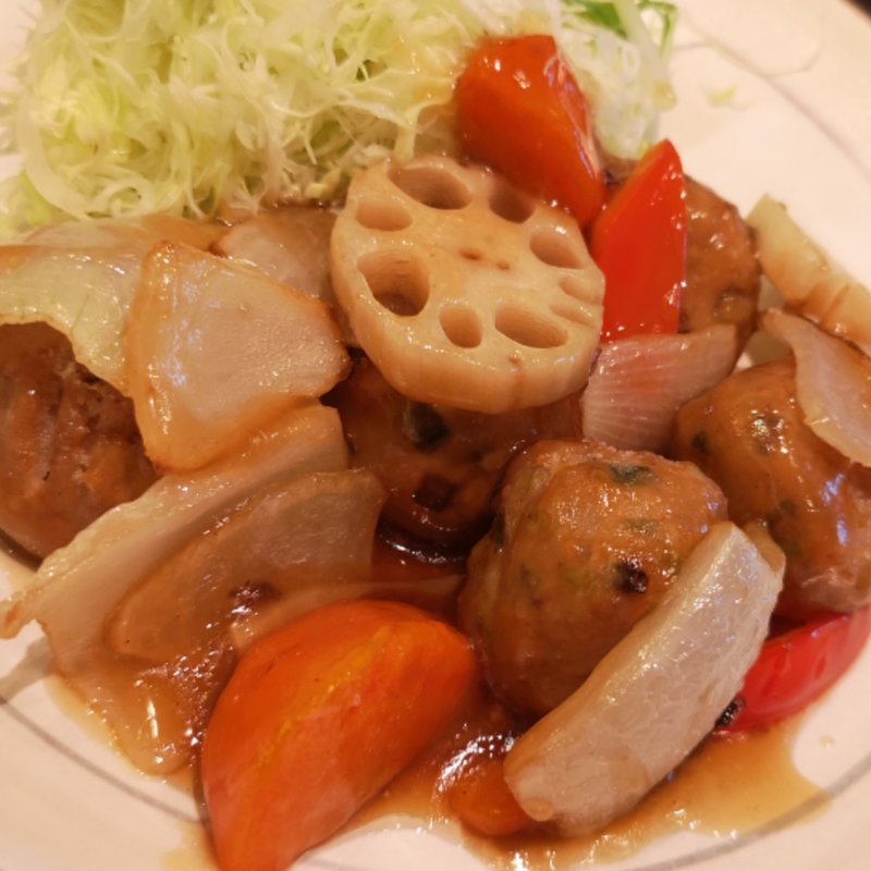 肉団子のあんかけ定食(大戸屋 新宿フロントタワー店)