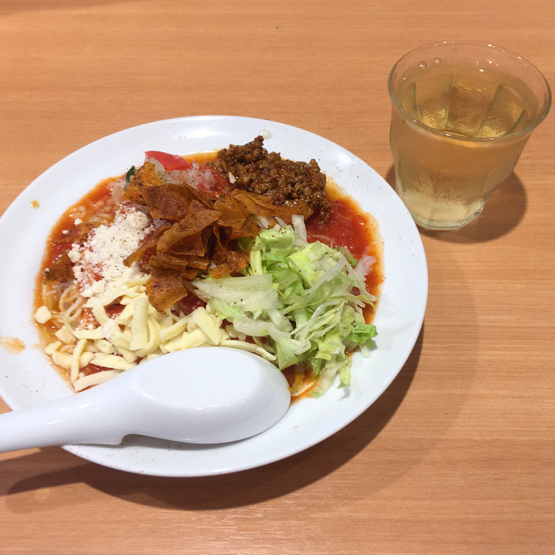 今夏限定 太陽のメキシカンタコス冷麺(太陽のトマト麺 三田支店)