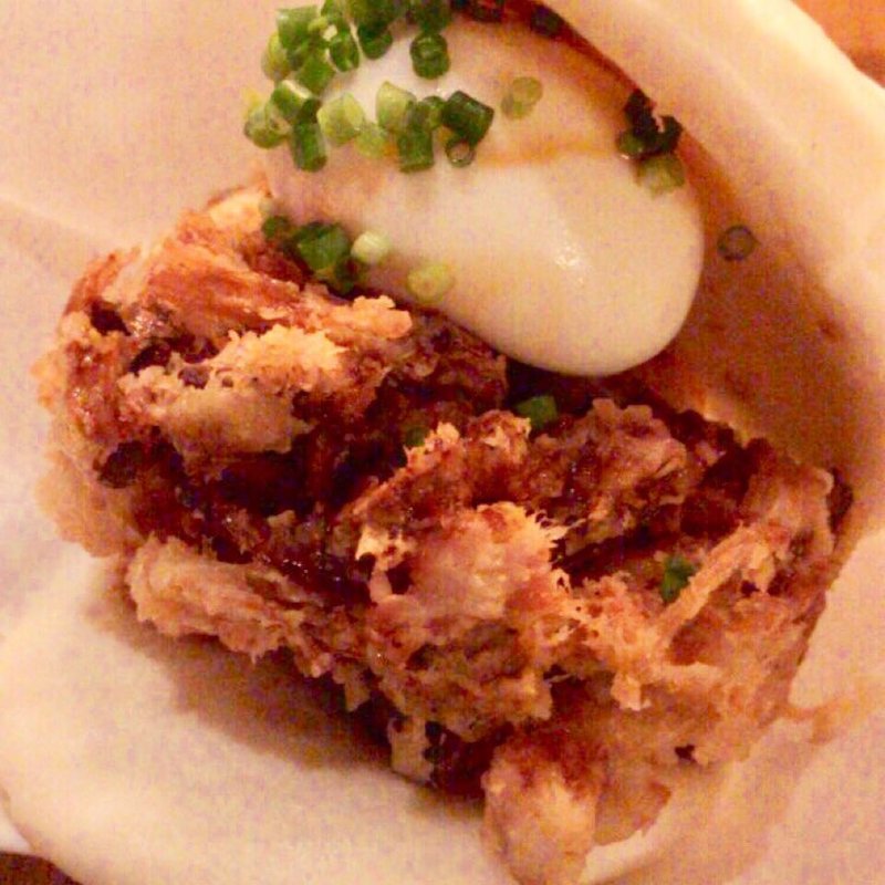 鶏とキノコのかき揚げテリヤキダレ(FAR YEAST TOKYO Craft Beer & Bao)