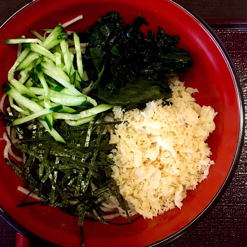 冷やしたぬき蕎麦(手打蕎麦 悠静（ゆうせい）)