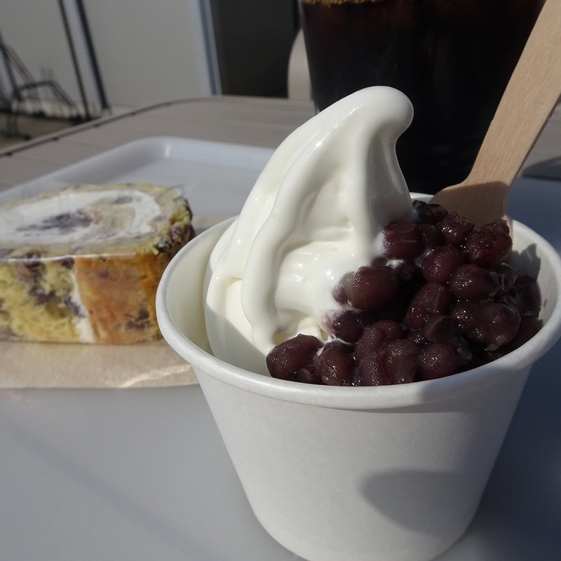 しゅまり小豆のソフトクリーム(選果工房)