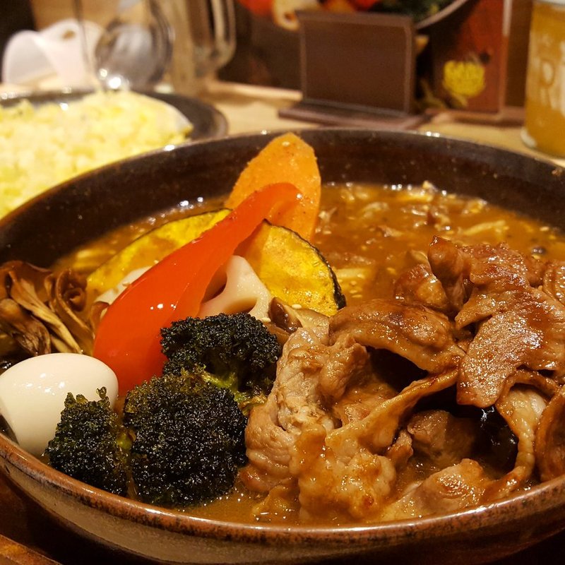 ジンギスカンと5種きのこのスープカレー(スープカレーガラク 中野店 （GARAKU）)