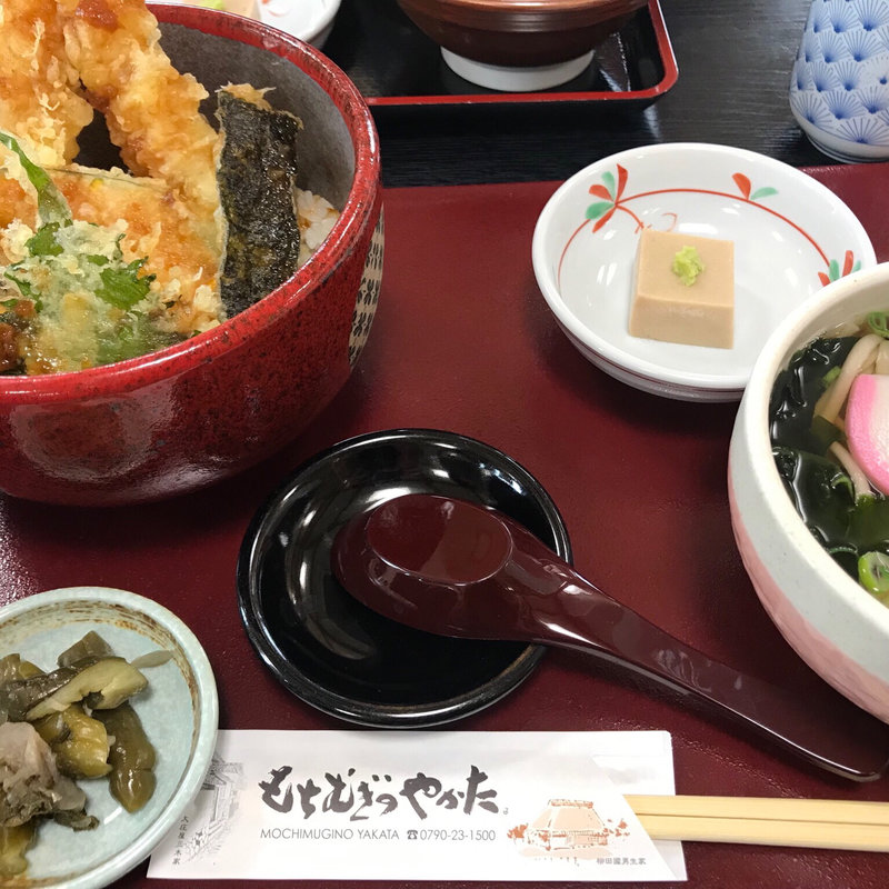 天丼セット(もちむぎのやかた )