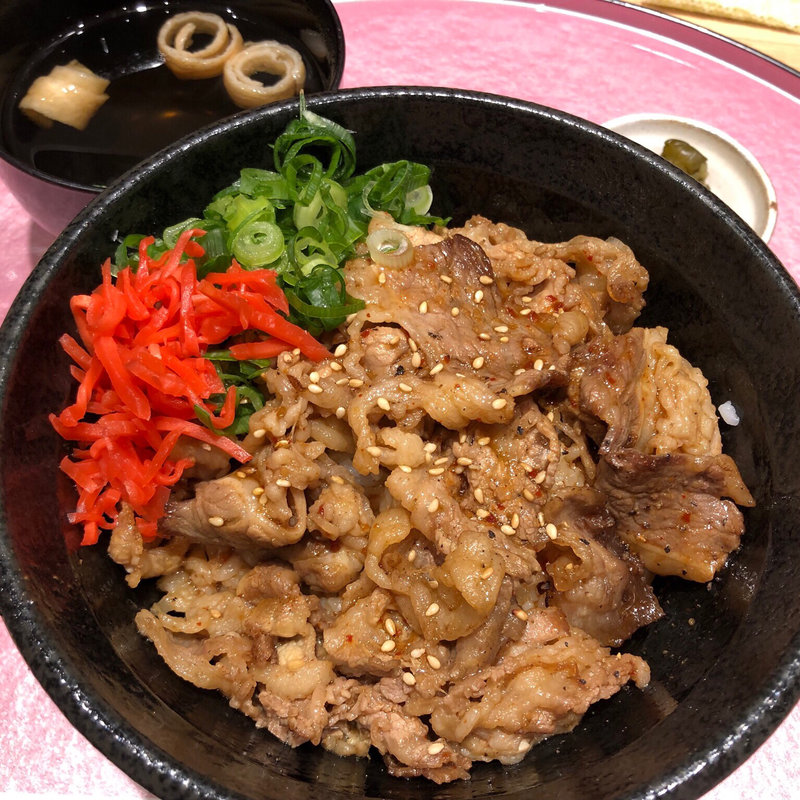 切り落とし牛 炭焼肉飯丼(ビフテキ重 肉飯 ロマン亭 あべの店)