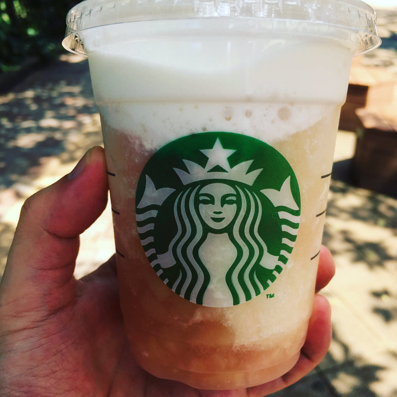 ピーチオンザビーチフラペチーノ(スターバックスコーヒー アトレヴィ三鷹店)