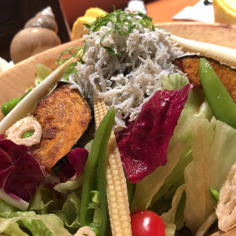 しらすたっぷりレタスサラダ(豊洲場外食堂魚金 神楽坂店)