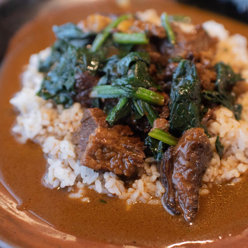 ダブルビーフカレー+ホウレンソウ(インデアン （indean）)