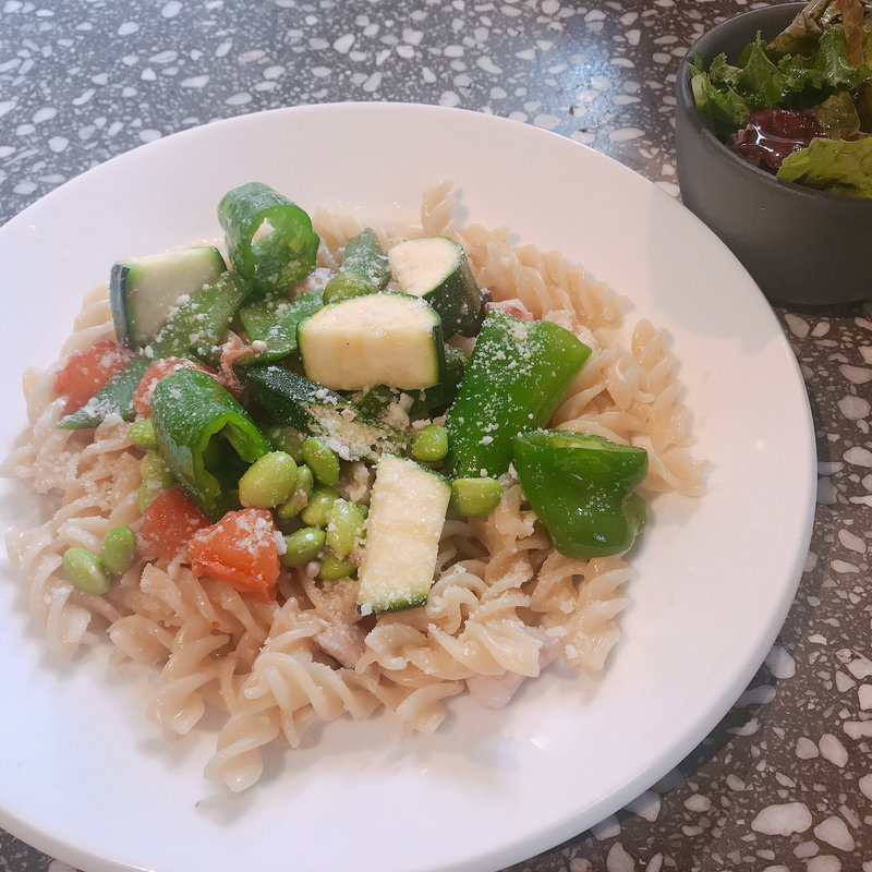 夏野菜とタコのオイルパスタ（ランチセット）(koe　lobby)