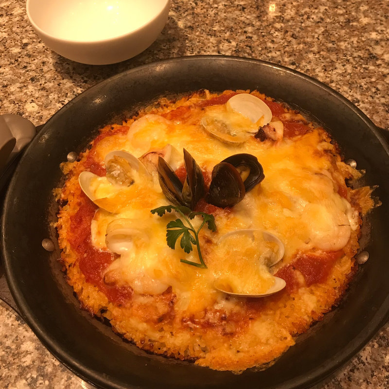 シーフードトマトチーズパエリア(石窯キッチン ブーレ)