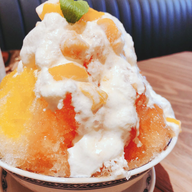 ふわとろかき氷  マンゴー&ピーチ(ロンファーチャイニーズパーラー)