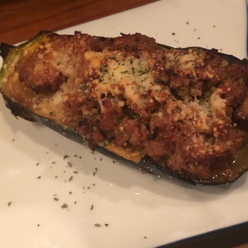 米なすの肉味噌チーズ焼き(ヌンチャク )