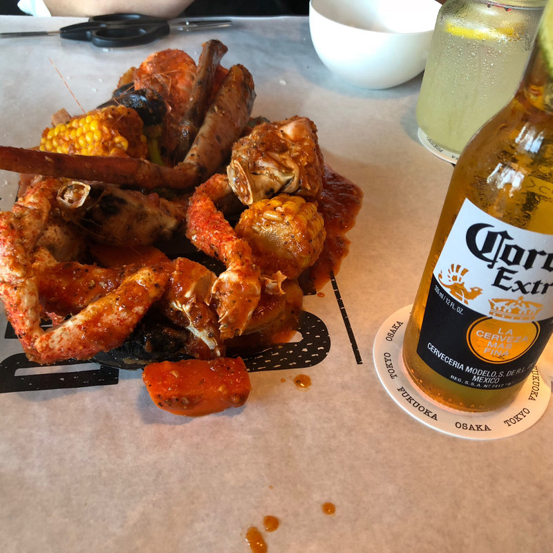 手づかみシーフード ランチコース(ダンシングクラブ大阪)