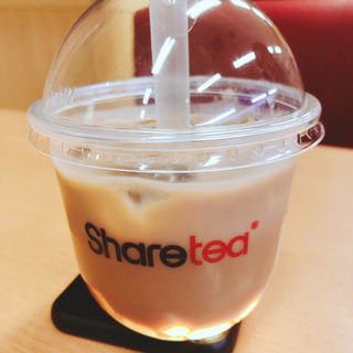 光るゴールデンタピオカミルクティー share tea(スシロー須賀川店)