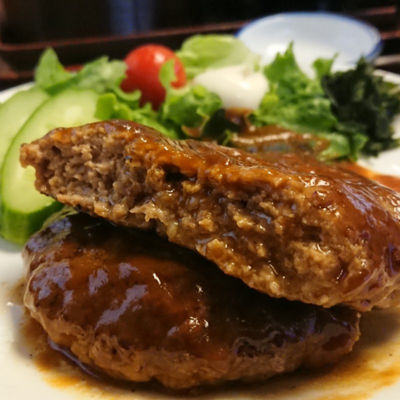 ハンバーグ定食(やぶそば 武蔵小山)