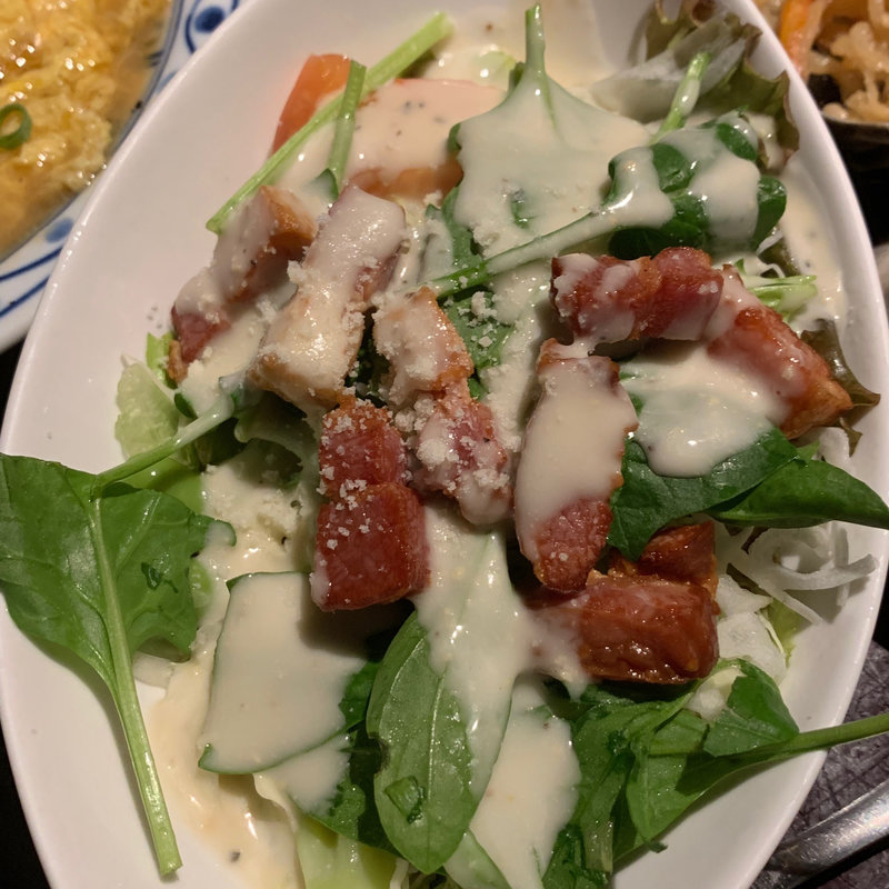 ベーコンとホーレン草サラダ(博多　弁天堂)