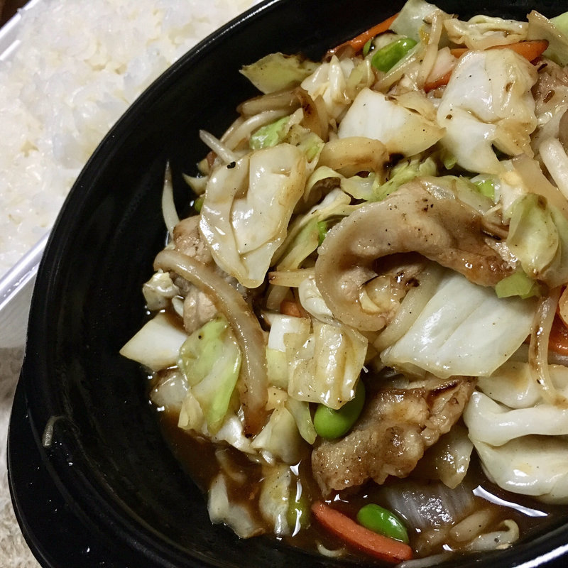 肉野菜炒め弁当大盛り(ほっともっと 南6条店)