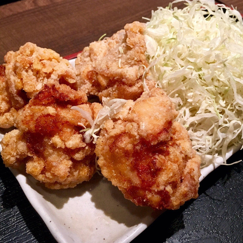鶏の唐揚げ定食(八丁堀酒場 いちごく)
