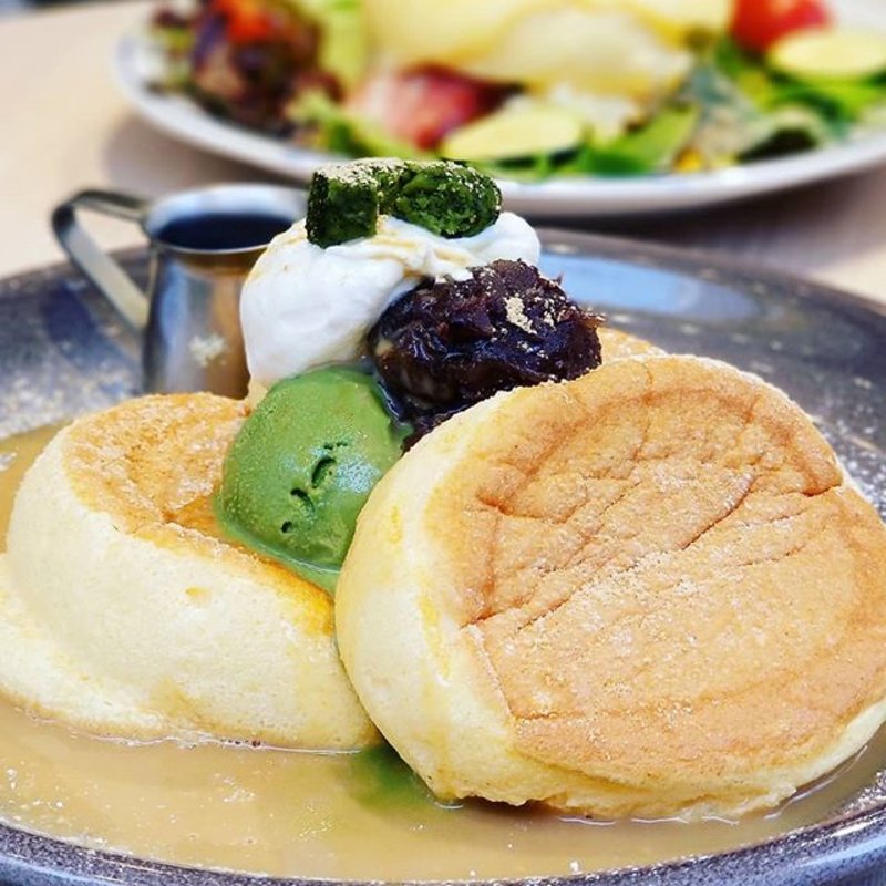 奇跡のパンケーキ　深煎りきな粉と宇治抹茶(FLIPPER'S 表参道店)