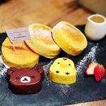リラックマとキイロイトリのリコッタチーズパンケーキ(gelato pique cafe bio concept 玉川高島屋S・C店)