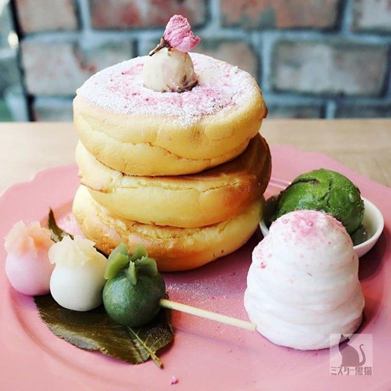 さくら薫る春の和パンケーキ(1枚追加デフォルトは2枚)(3 STARS PANCAKE （スリースターズパンケーキ）)