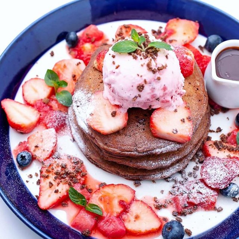 ストロベリー ショコラ パンケーキ(カイラ カフェ＆テラスダイニング 渋谷店)