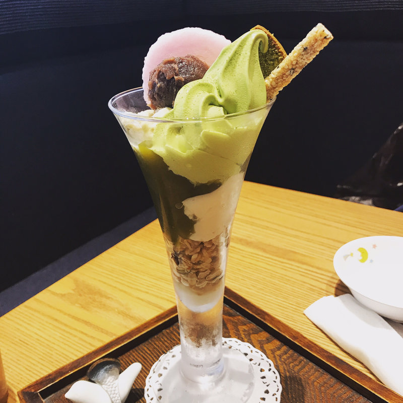 かわりばんこ抹茶パフェ(和カフェ Tsumugi アリオ亀有店)