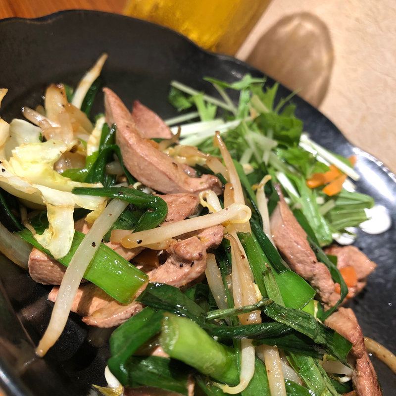 ニラレバ炒め(鳥博 )